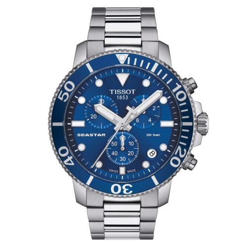 Tissot Seastar 1000 Chronograph Quartz 45.5 Stainless Steel / Blue / Bracelet